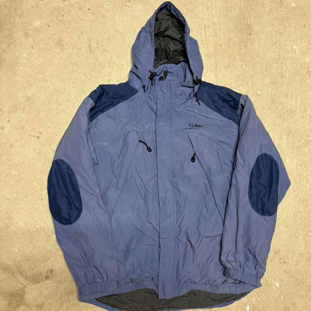 Llbean Men's Blue and Navy Jacket